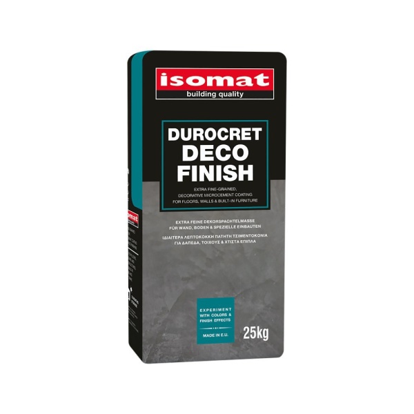 ISOMAT DUROCRET–DECO FINISH mikrocementová stěrka dekorativní jemně zrnitá bílá