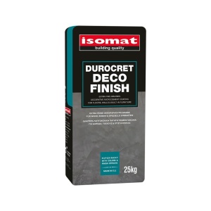 ISOMAT DUROCRET–DECO FINISH mikrocementová stěrka dekorativní jemně zrnitá šedá