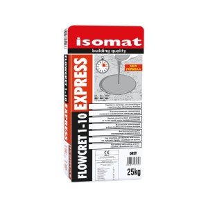 ISOMAT FLOWCRET 1-10 EXPRESS litá stěrka vyrovnávací rychle tuhnoucí šedá