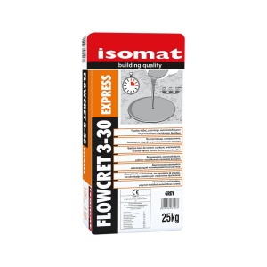 ISOMAT FLOWCRET 3-30 EXPRESS litá stěrka vyrovnávací rychle tuhnoucí šedá