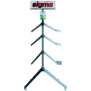 SIGMA vertikální prezenční stojan s policemi