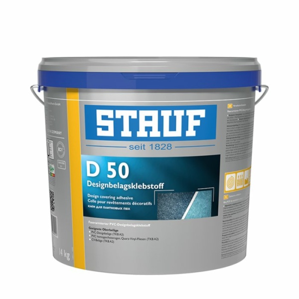 STAUF D 50 Disperzní lepidlo vyztužené vlákny pro PVC a LVT šedá