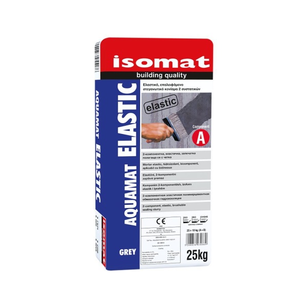 ISOMAT AQUAMAT ELASTIC Dvousložková vysoce pružná hydroizolační cementová stěrka