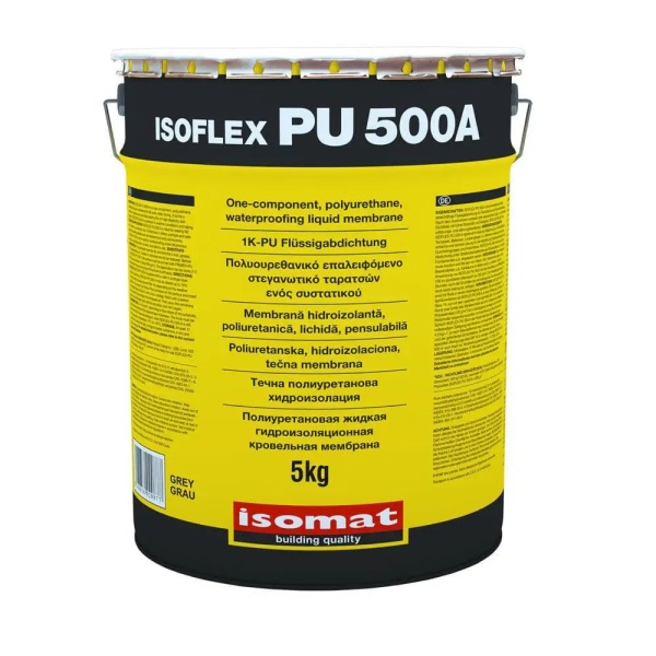 ISOMAT ISOFLEX-PU 500A Jednosložková rychle vytvrzující polyuretanová tekutá hydroizolační membrána pro ploché střechy
