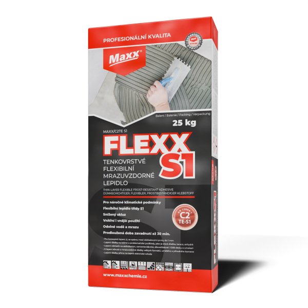 MAXX FLEXX S1 Flexibilní tenkovrstvé lepidlo s prodlouženou dobou zpracování na cementové bázi